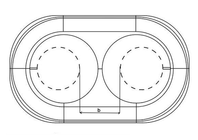 Двойной обвод для труб ПВХ d25 Белый