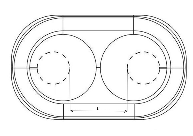 Двойной обвод для труб ПВХ d20 Коричневый