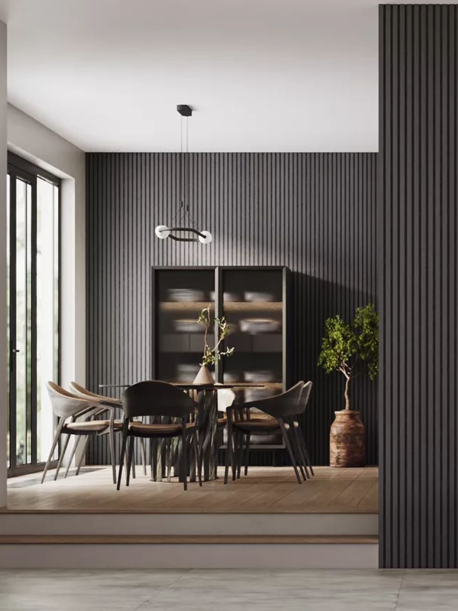 Панель МДФ 3D Лайн Модерн 165*2750мм. L04 Черный