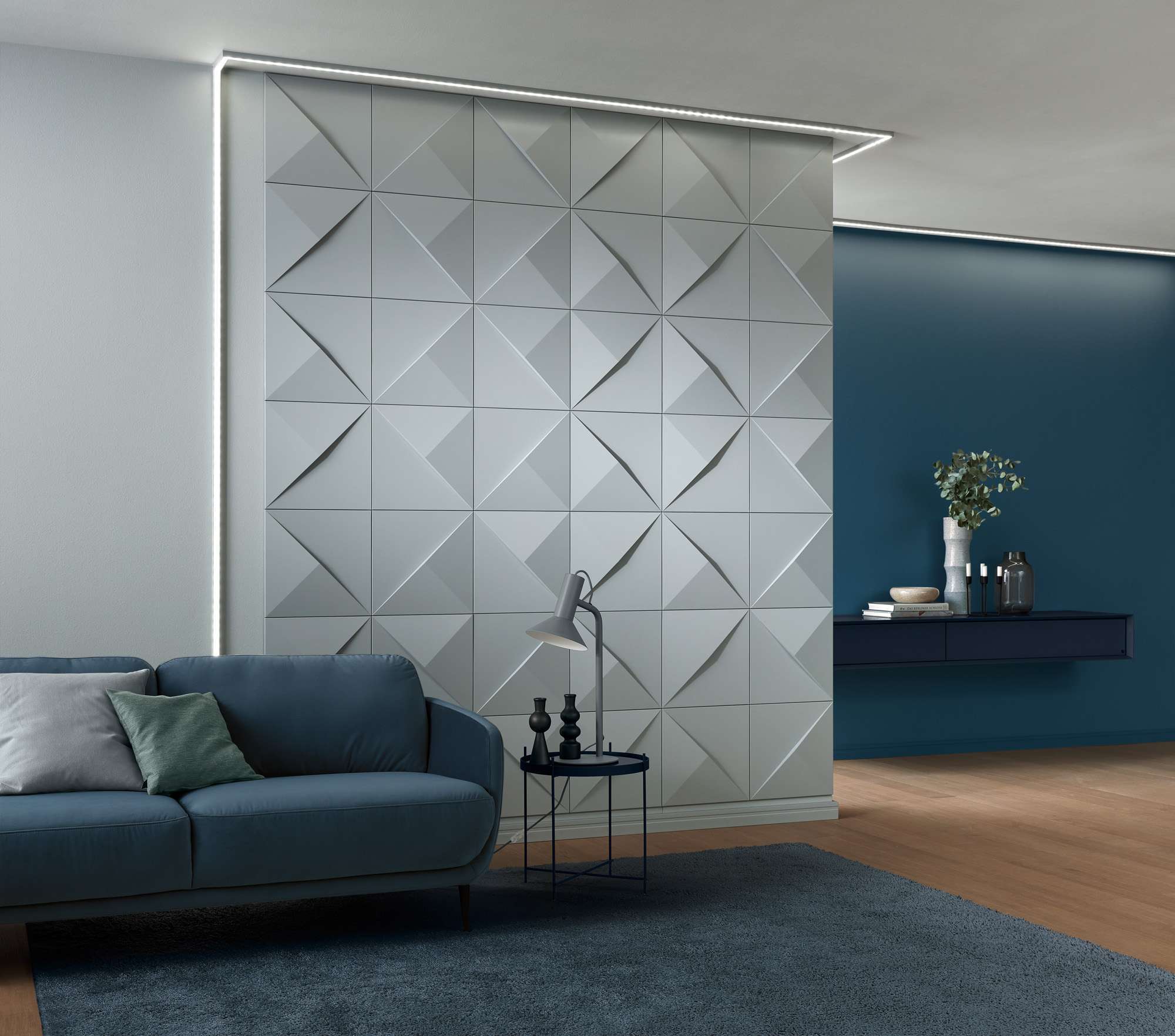 Молдинг из полистирола высокой плотностипод подсветку NMC IL12 Wallstyl 25*20*2000