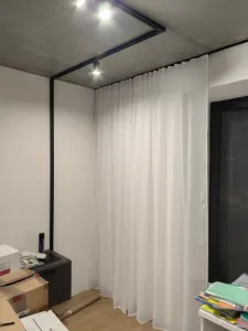 Карниз Шина черный комплект 3-х ряд ПВХ Волшебная палочка 3,6м