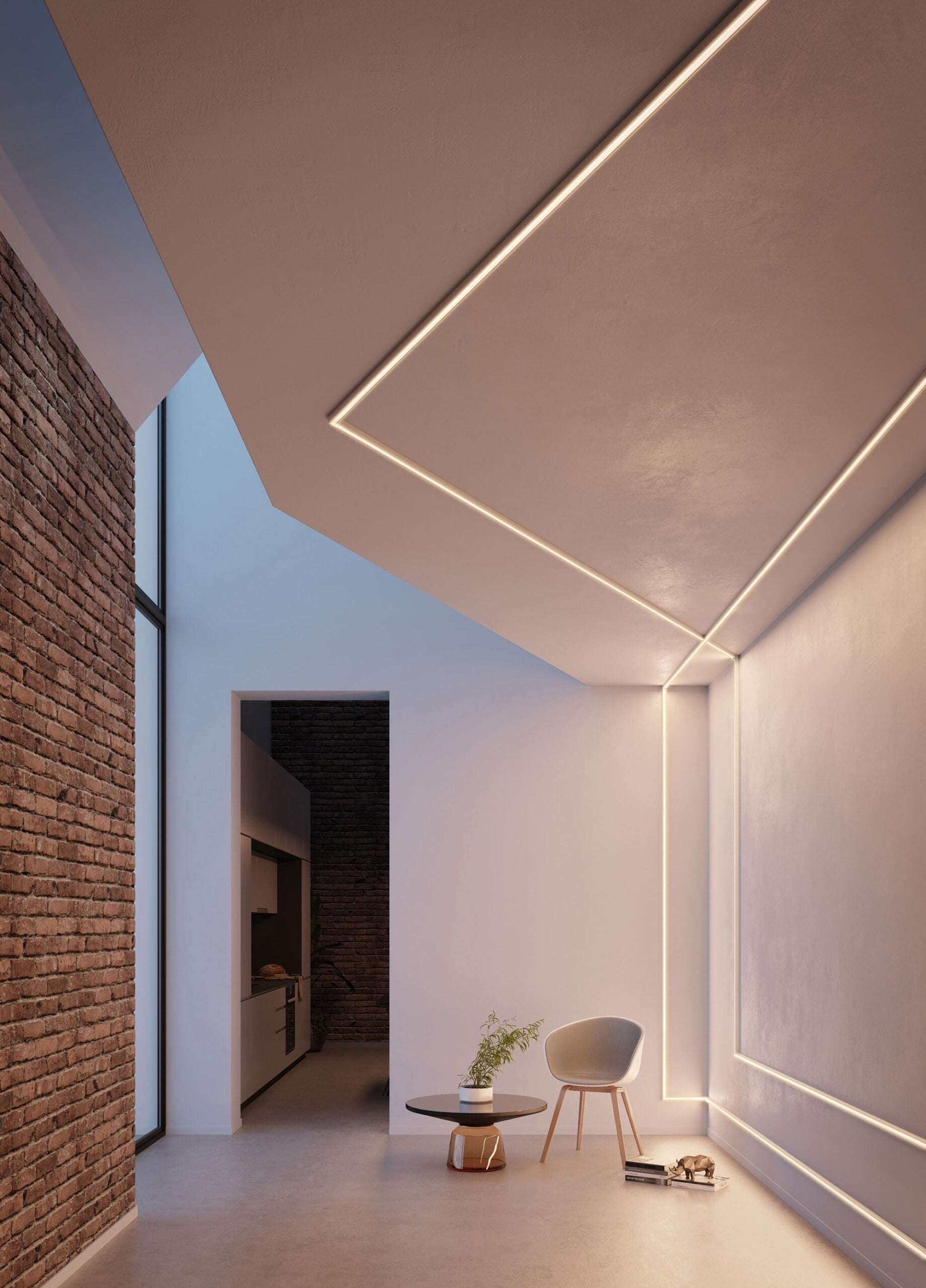 Молдинг из полистирола высокой плотностипод подсветку NMC IL12 Wallstyl 25*20*2000