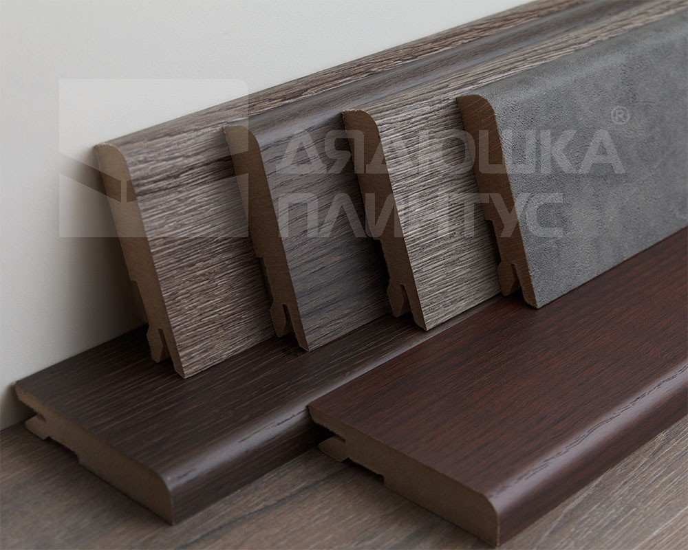 Плинтус МДФ Лука Пл 100-1МДФ.2700.Point line 24033 Черное дерево