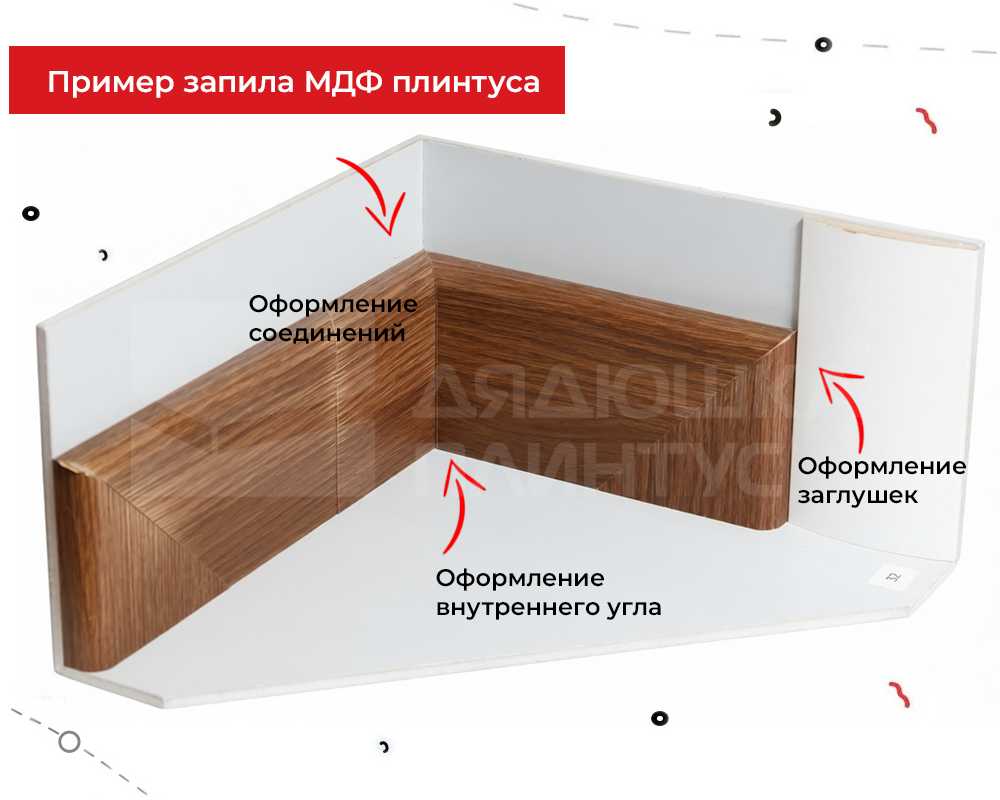 Плинтус МДФ Смартпрофайл Хайд 80М 80мм 2,4м ПМК 03 Дуб Филадельфия коньяк