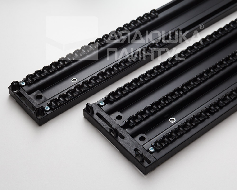 Карниз двухрядный алюминиевый ТРЭК УЮТ 2,6м Черный