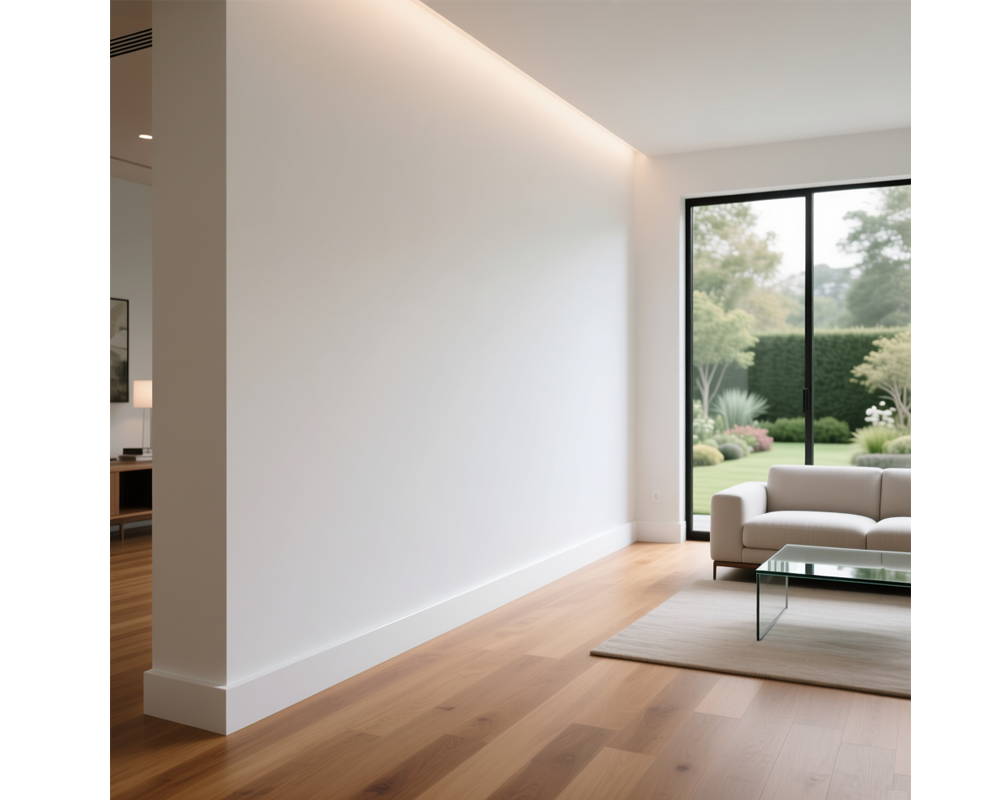 Плинтус из полистирола высокой плотности HI-WOOD BE125 125х13,5мм 2,0м