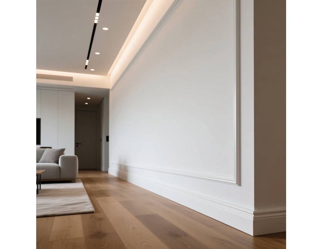 Плинтус из полистирола высокой плотности  HI WOOD B100V1 103мм х 22мм х 2,0м.