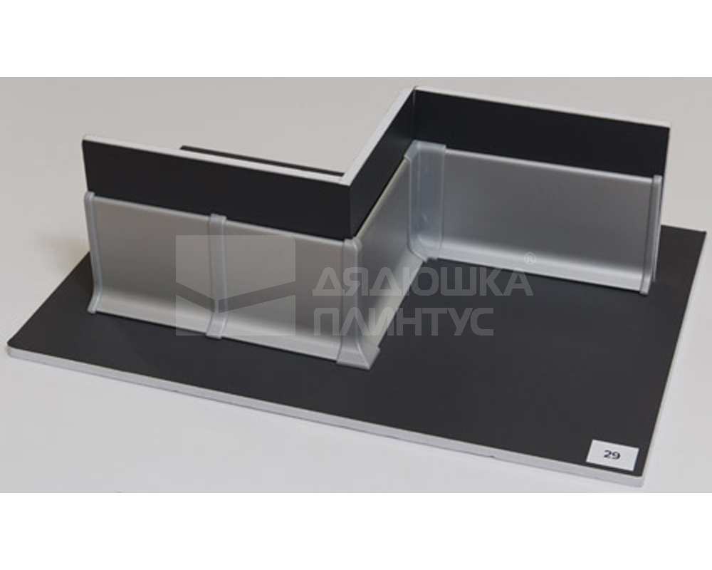 Плинтус алюминиевый Пл 80.2500.01лк Серебро