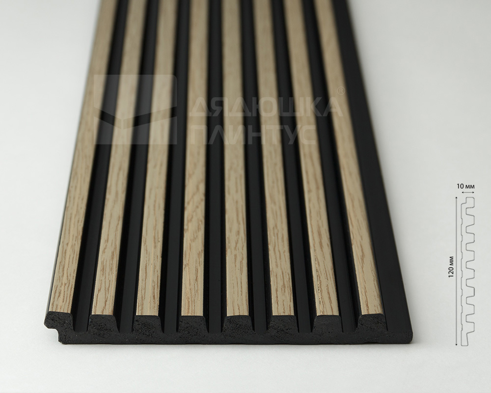 Панель вспененный полистирол  ГРЕЙС 3D RAIL EAST 120*2700 Клен