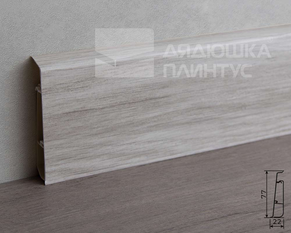 Плинтус ПВХ   MAGIC STIСK 77мм 2,2 м MS115 Орех европейский