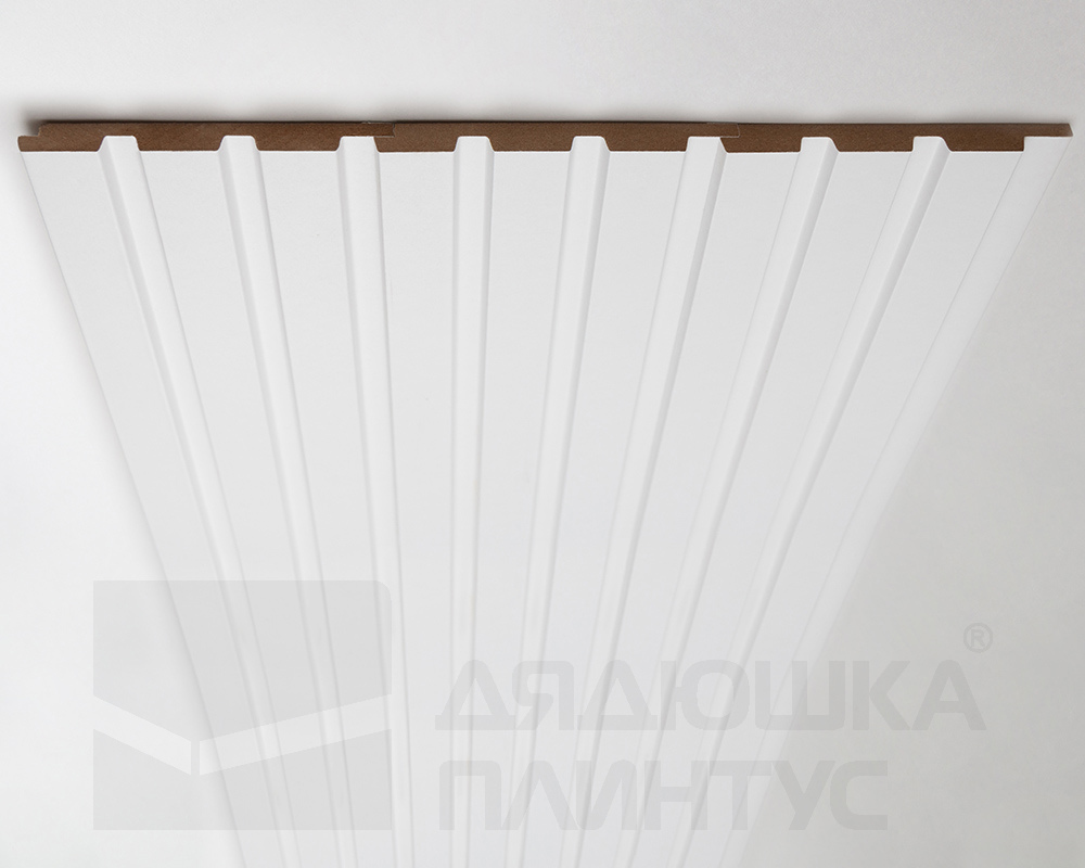 Стеновая панель МДФ. 2760*122*12мм AP122502.91 Белый под покраску