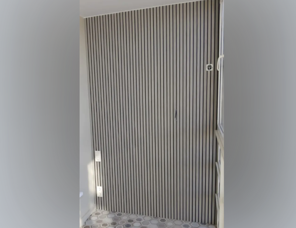 Панель вспененный полистирол ГРЕЙС 3D RAIL 120*2700 мм.  Кедр