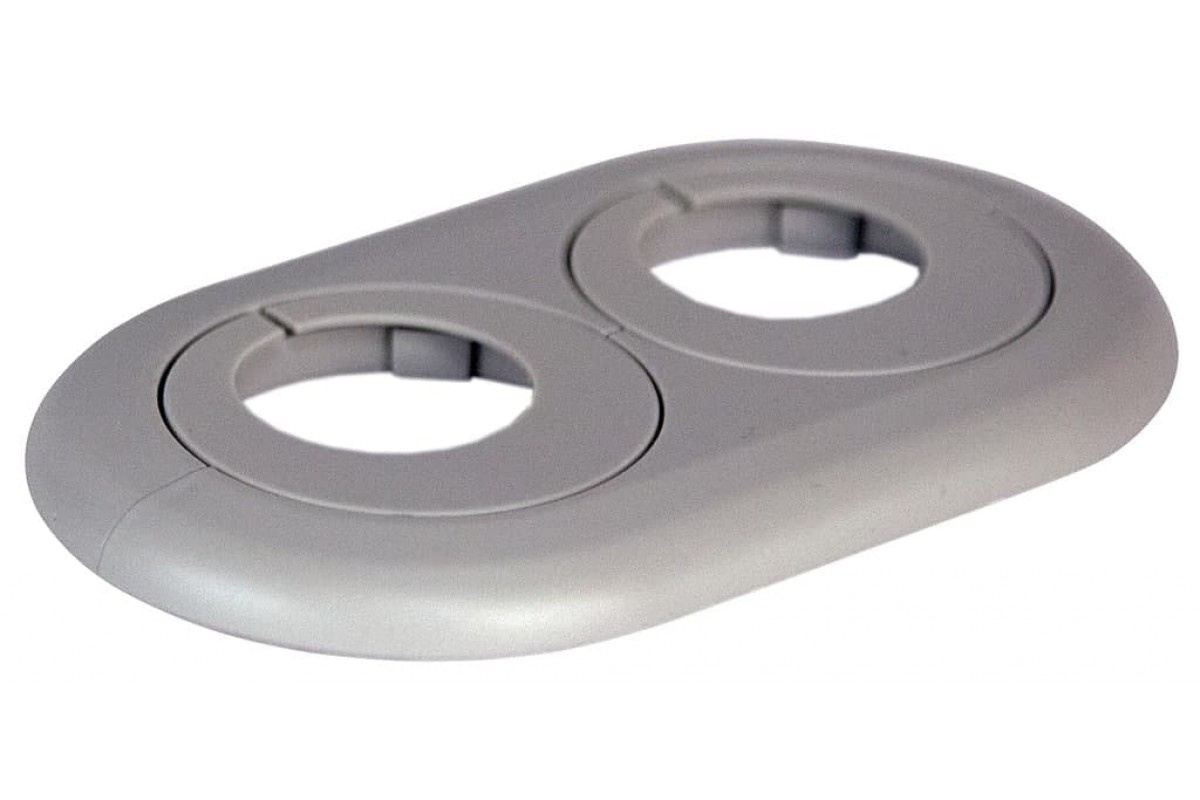 Двойной обвод для труб ПВХ d25 Серый