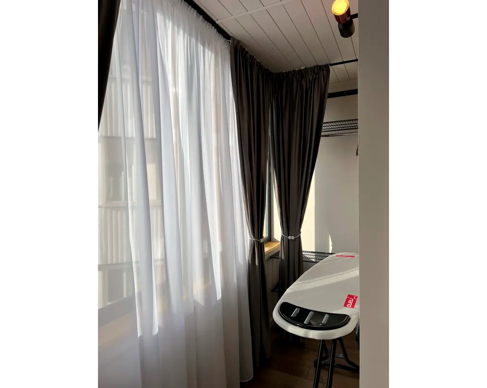 Карниз двухрядный алюминиевый ТРЭК УЮТ 1,0м Черный