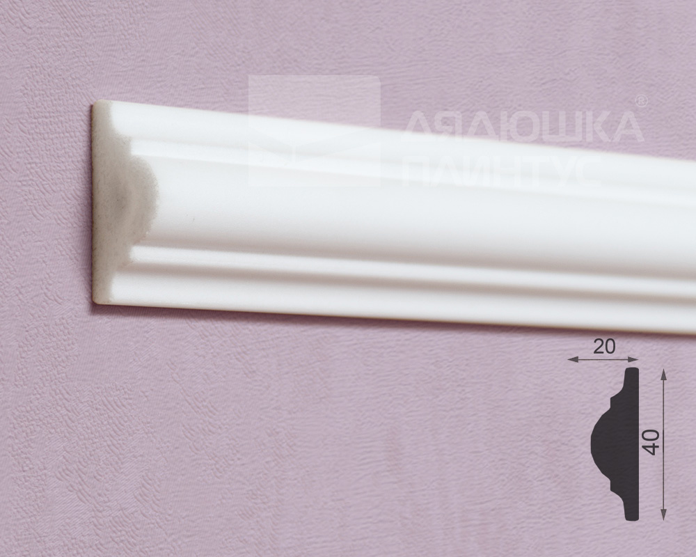 Молдинг из полистирола высокой плотности NMC Wallstyl WL1 Белый