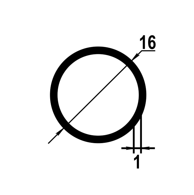 Труба круглая Ø 16 мм ТКр 05.2000.504л Бронза. Цена за 5 штук.