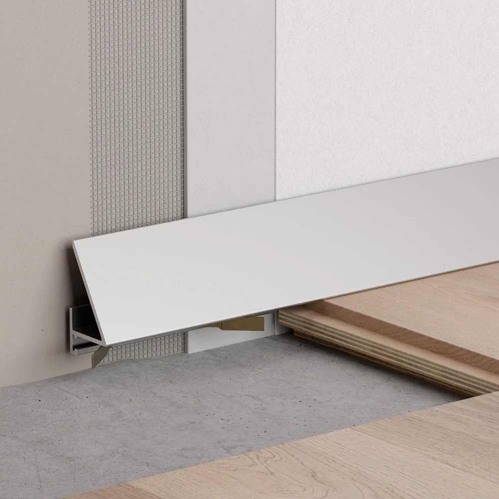 Антиплинтус алюминиевый под светодиодную ленту Апл 03.2700.001 Без покрытия