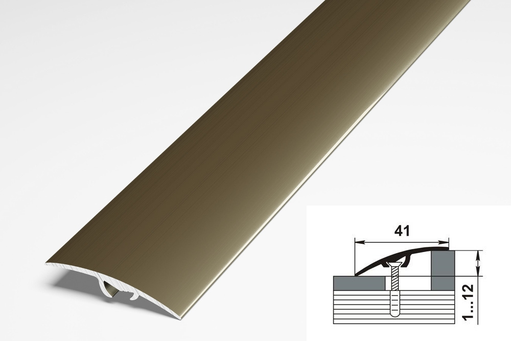 Порог разноуровневый ПР 06.900.04л Бронза