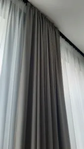 Карниз Шина черный комплект 2-х ряд ПВХ Волшебная палочка 4,0м